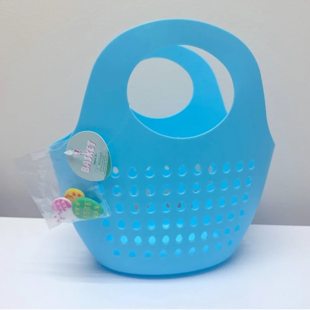 3 for $15 SALE Target Bullseye Blue Tote / Basket with 3 Removable Charms